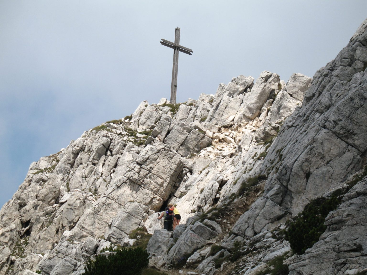 Das Gipfelkreuz des Weißhorn