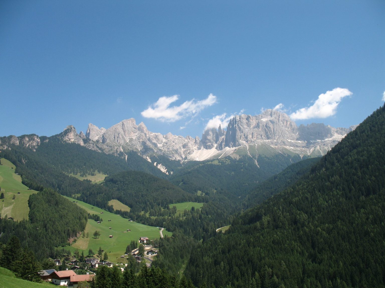 Blick auf das Rosengarten Massiv