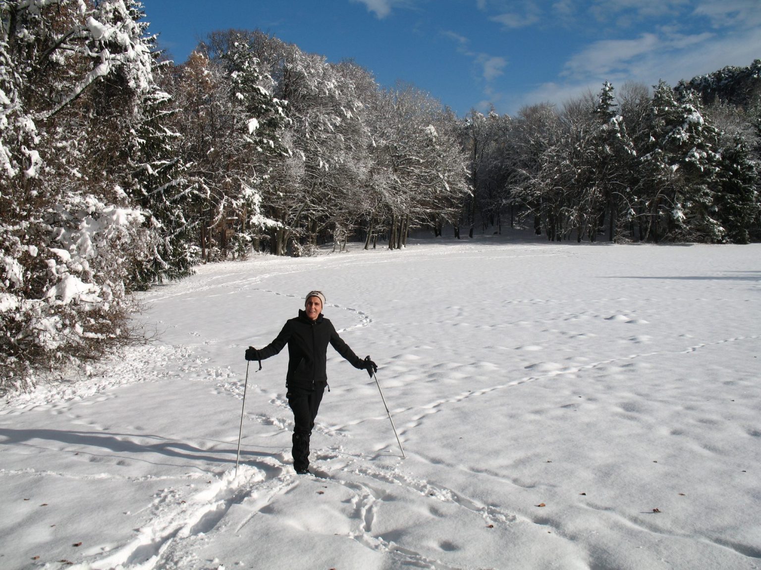 Winterstimmung bei Matschatsch auf dem Weg zum Aussichtshügel