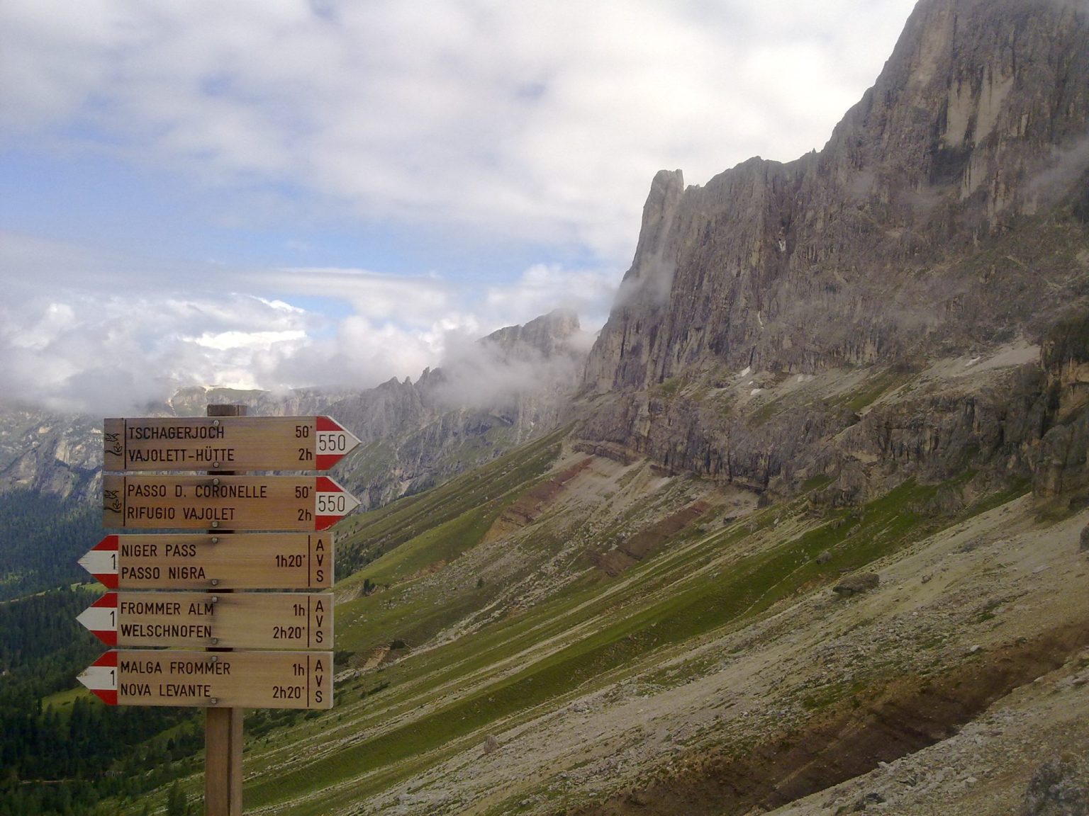 Der nörliche Teil des Rosengartens aus der Sicht unseres heutigen Ausgangspunktes, der Kölner Hütte