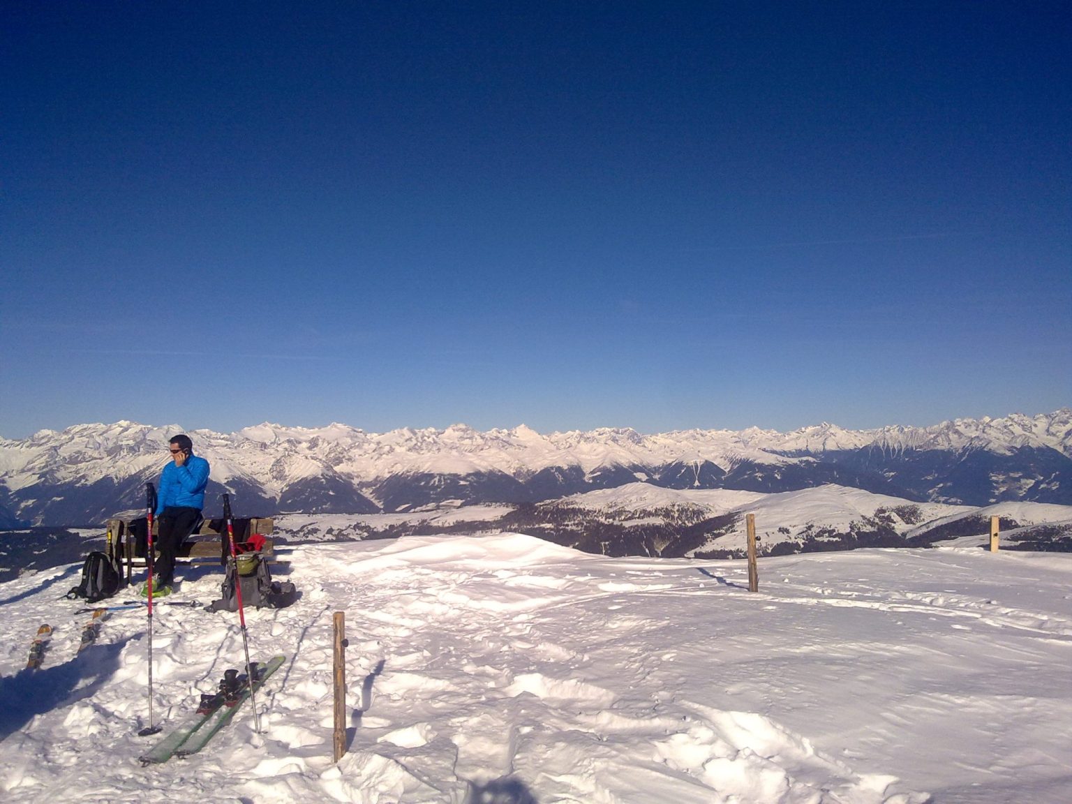Blick vom Gabler auf den Alpenhauptkamm im Norden
