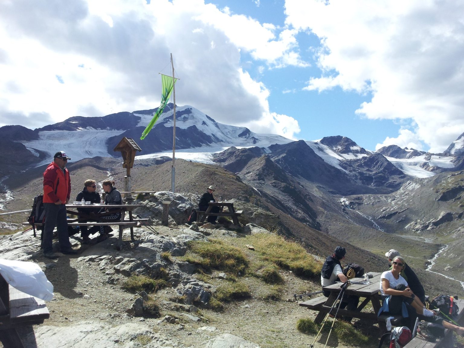 Blick von der Marteller Hütte Richtung Zufallspitze